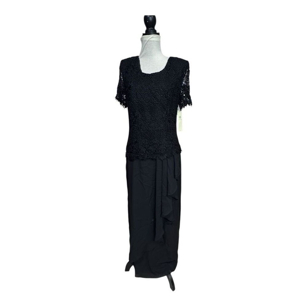 Aspeed USA Black lace evening gown with ruffled hem #gothglam #eveningwear mediu
